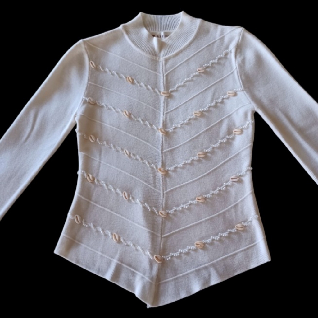Vintage Beaded Sweater Size S